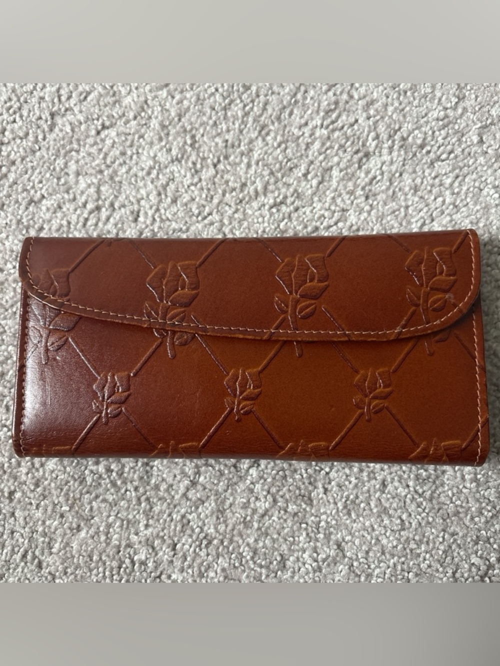 NWOT - Classic Brown Embossed Leather Wallet
